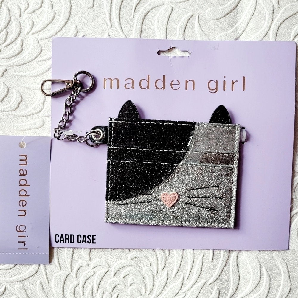 Madden Girl 3 Slot Card Case Calico Kitten